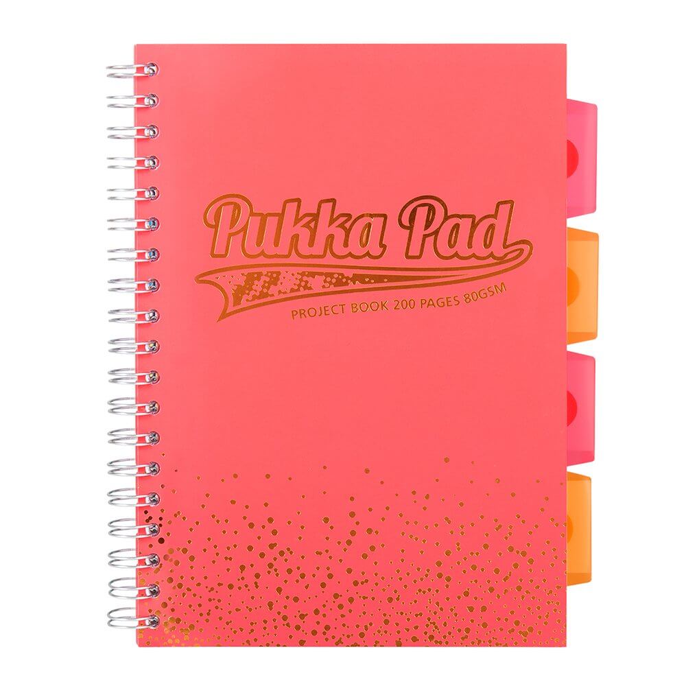 Caiet B5 cu spira si separatoare Pukka Pads PBB, matematica, coral Caiet B5 cu spira si separatoare Pukka Pads PBB, matematica, coral